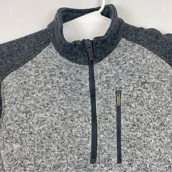 Woolrich Sweater Adult Medium Gray‎ Outdoor Pullover Quarter Zip Fishing Mens - Picture 4 of 11